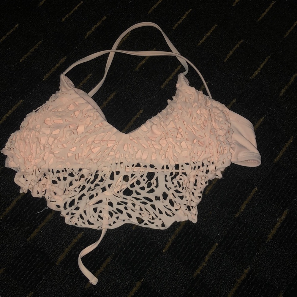 Pink bathing suit top